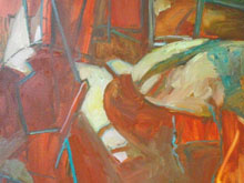 Studio Sun Shapes - Early Autumn 2009  oil on canvas  76 x 66cm